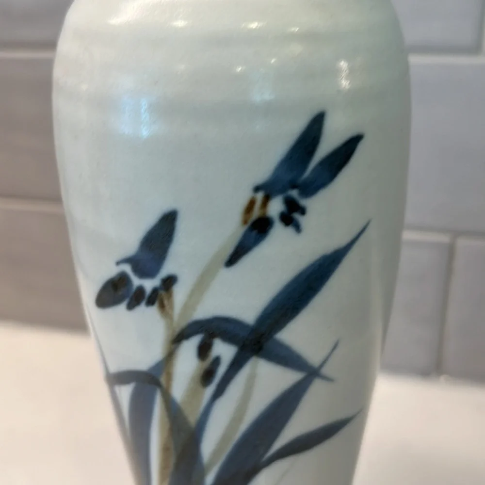 Beautiful blue floral vase